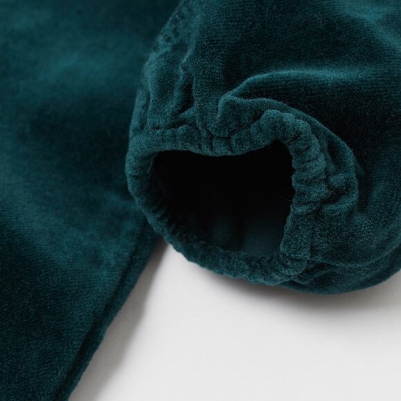 ๐ 2 for 30 ๐ H&M Forest Green Cotton Velvet Dress | Christmas Holiday - Picture 3 of 3